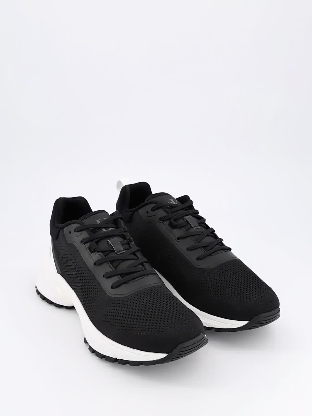Image thumbnail 7 of 7 of Calvin Klein Hike Runner Tech Knit Trainers - Black/White