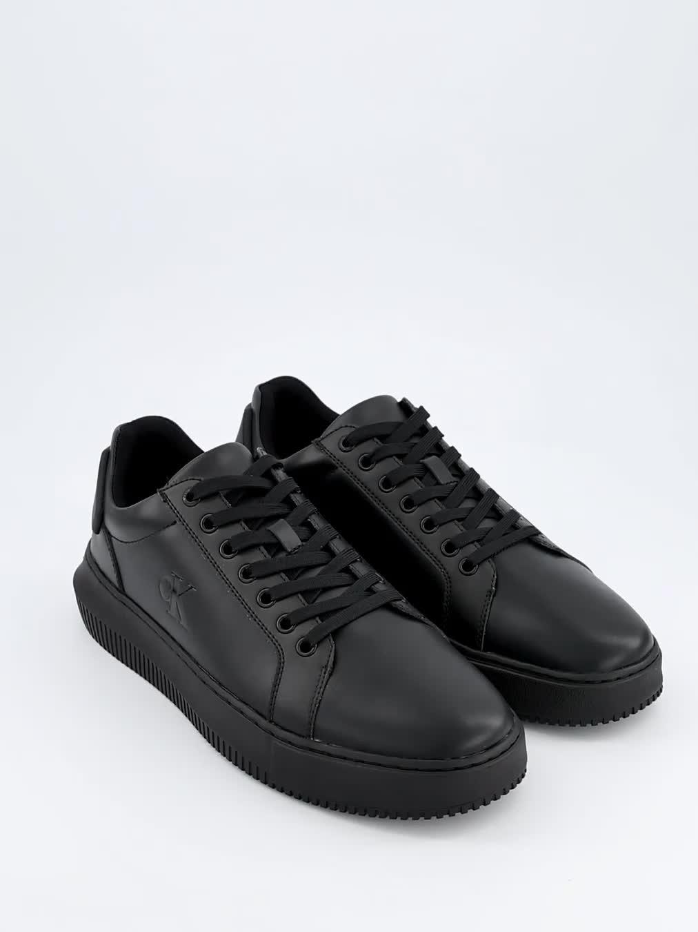 Image thumbnail 7 of 7 of Calvin Klein Chunky Leather Cupsole Trainers - Black