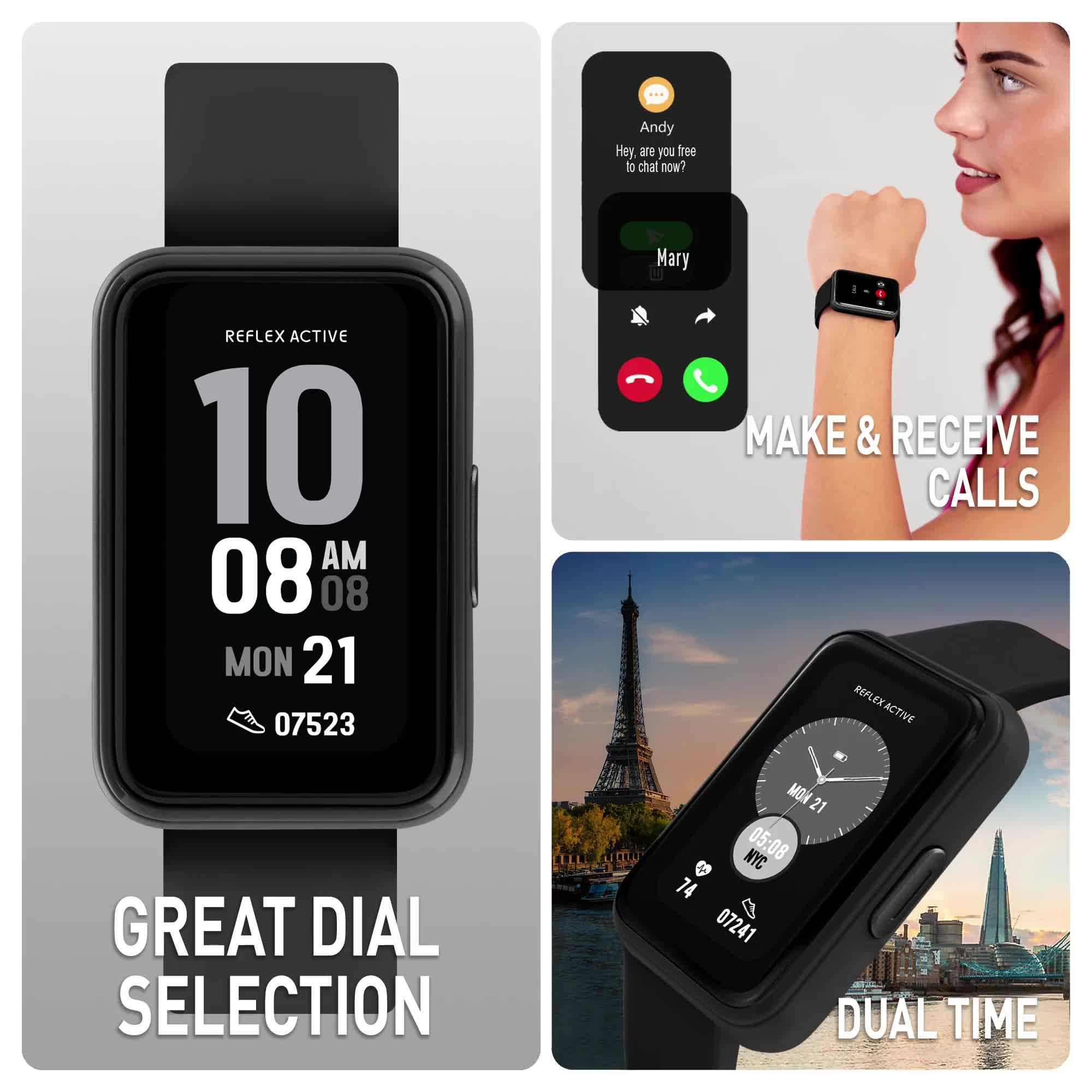 Image thumbnail 6 of 6 of Reflex Active Reflex Active Series 49 Black Strap Smart Calling Watch