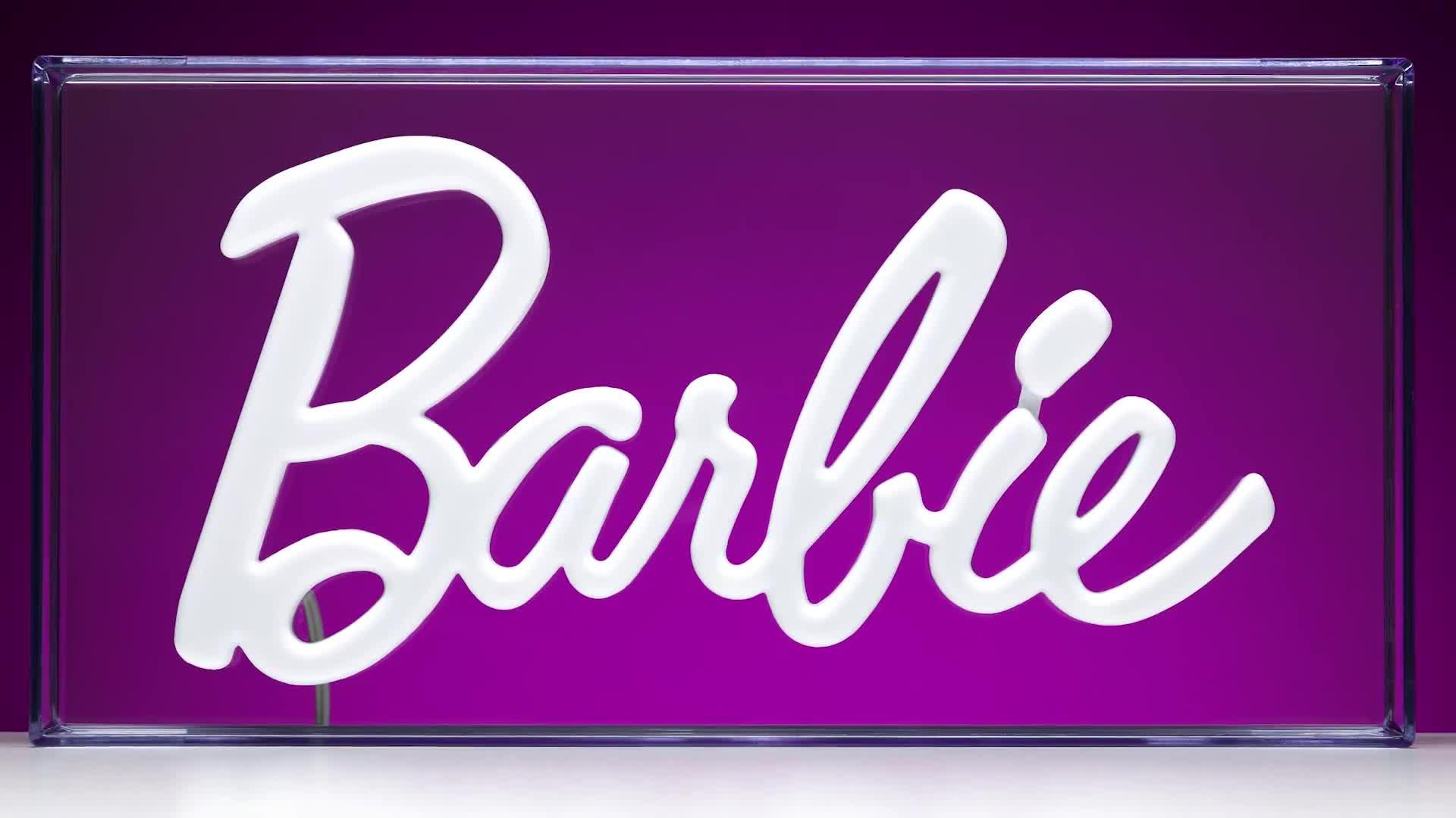Image thumbnail 6 of 6 of Barbie Barbie Led Neon Light - Officially Licensed Free Standing Or Wall Mountable Pink Light Sign - Play Makeup Room Accessories And Decor For Bedroom