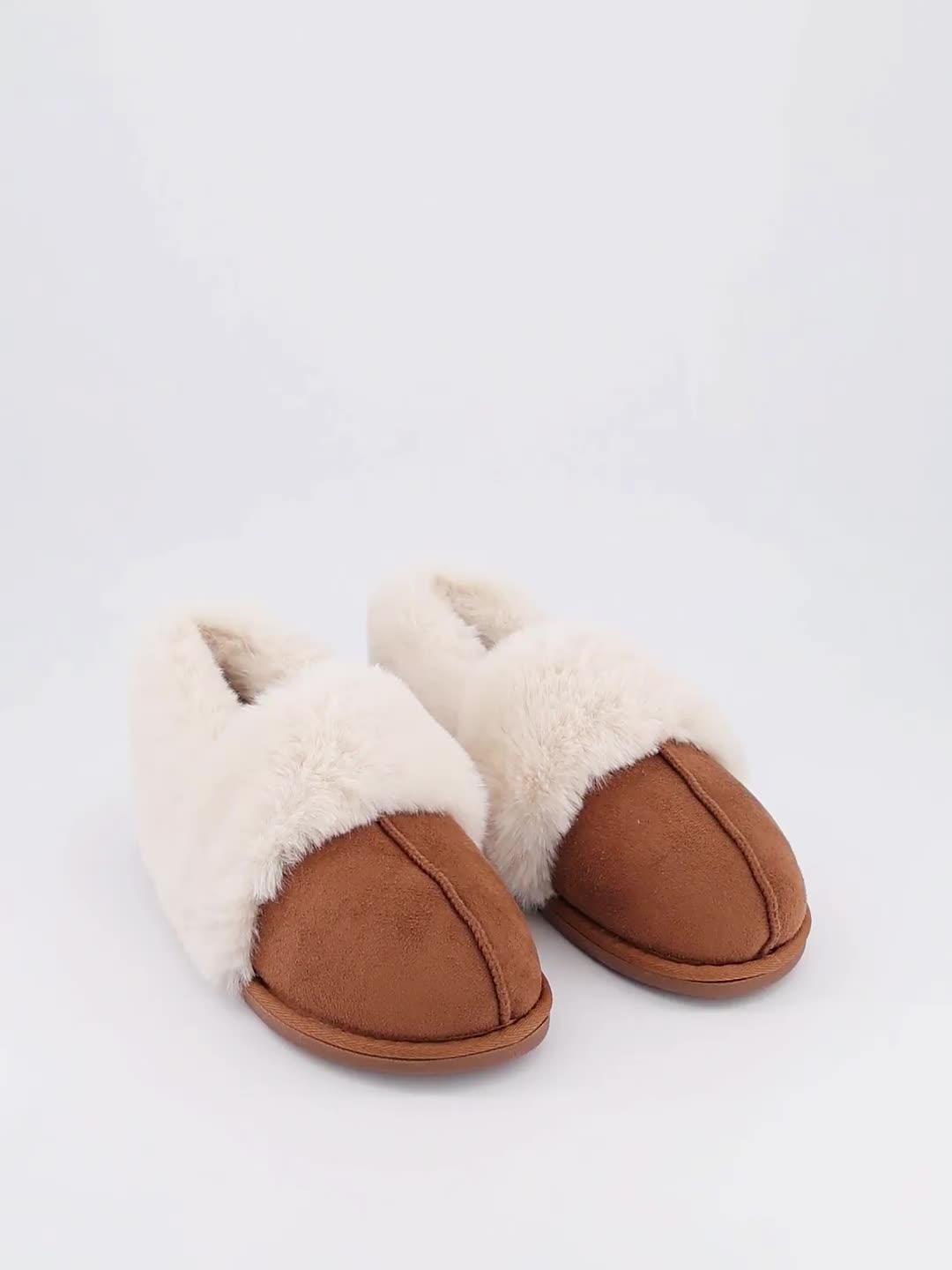 Image thumbnail 7 of 7 of The Very Collection Chestnut Faux Fur Slipper - Brown