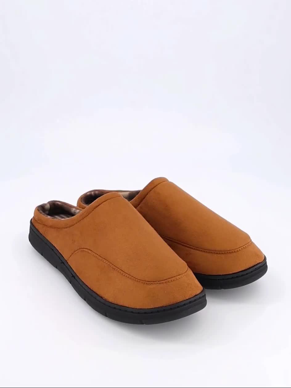 Image thumbnail 7 of 7 of The Very Collection Fleece Lined Mule Slippers - Tan