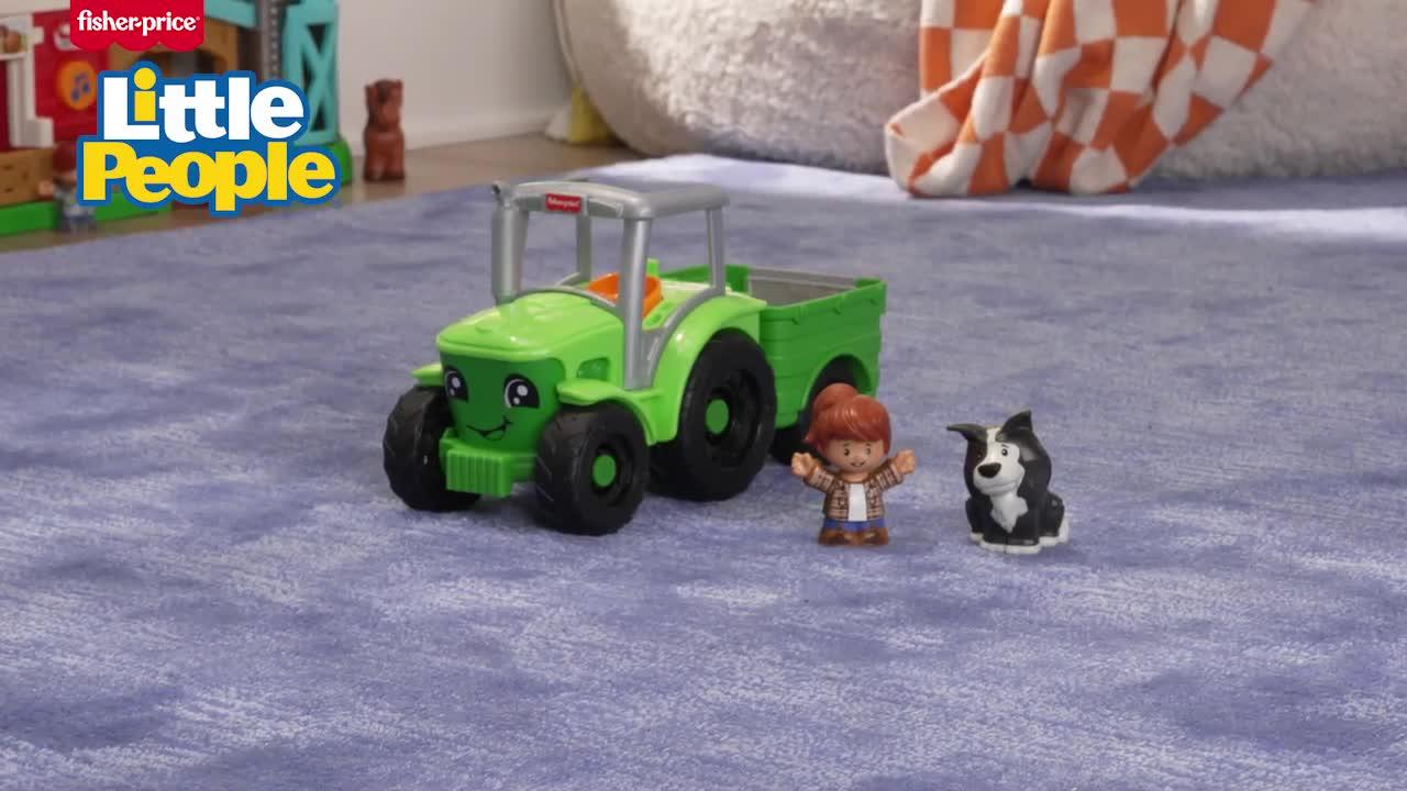 Image thumbnail 8 of 8 of Fisher-Price Fisher-Price Little People Push &amp; Play Tractor, Musical Toy Farm Vehicle &amp; 2 Figures for Toddlers