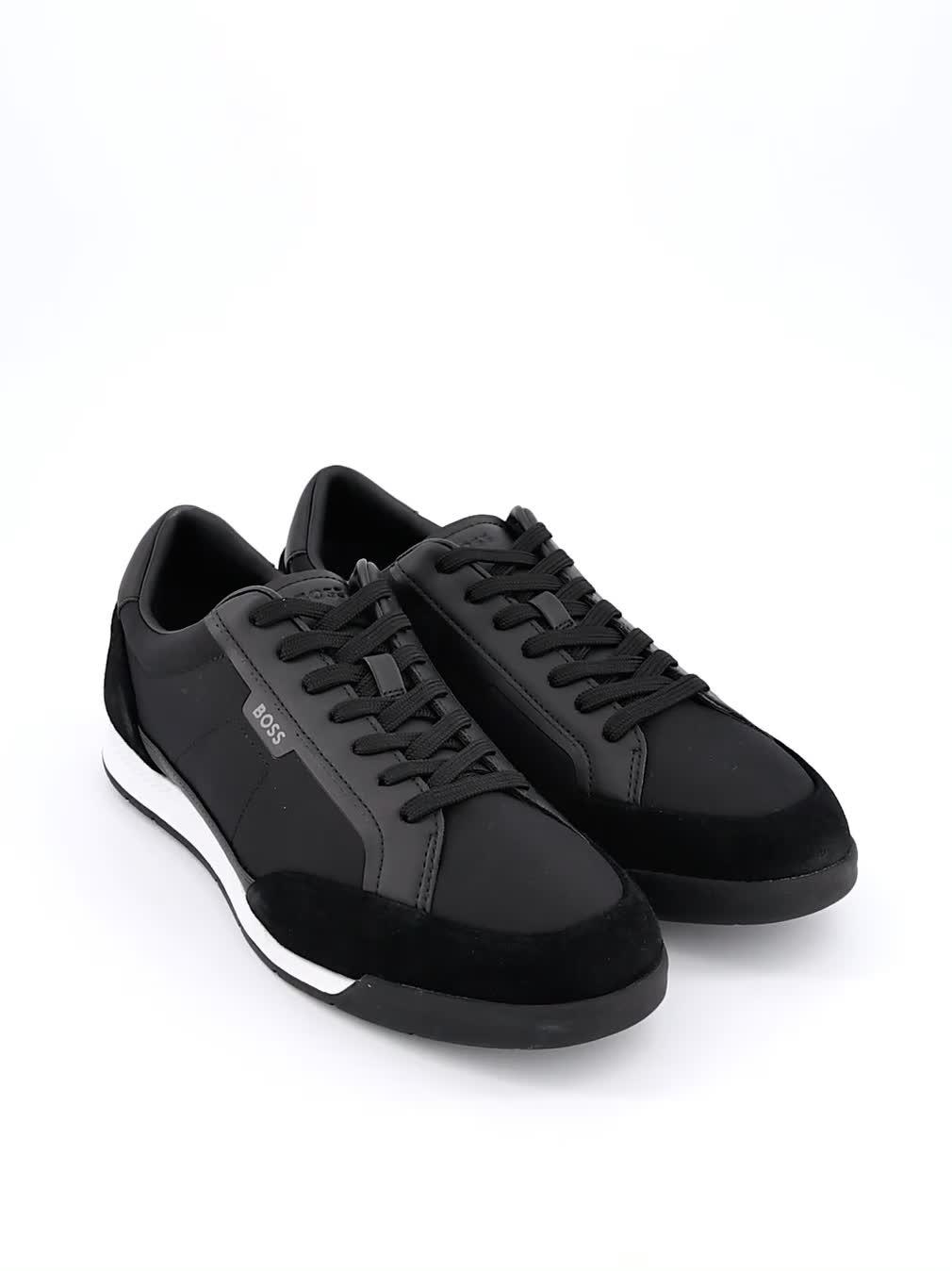Image thumbnail 7 of 7 of BOSS Nitan Suede Mesh Sneaker - Black