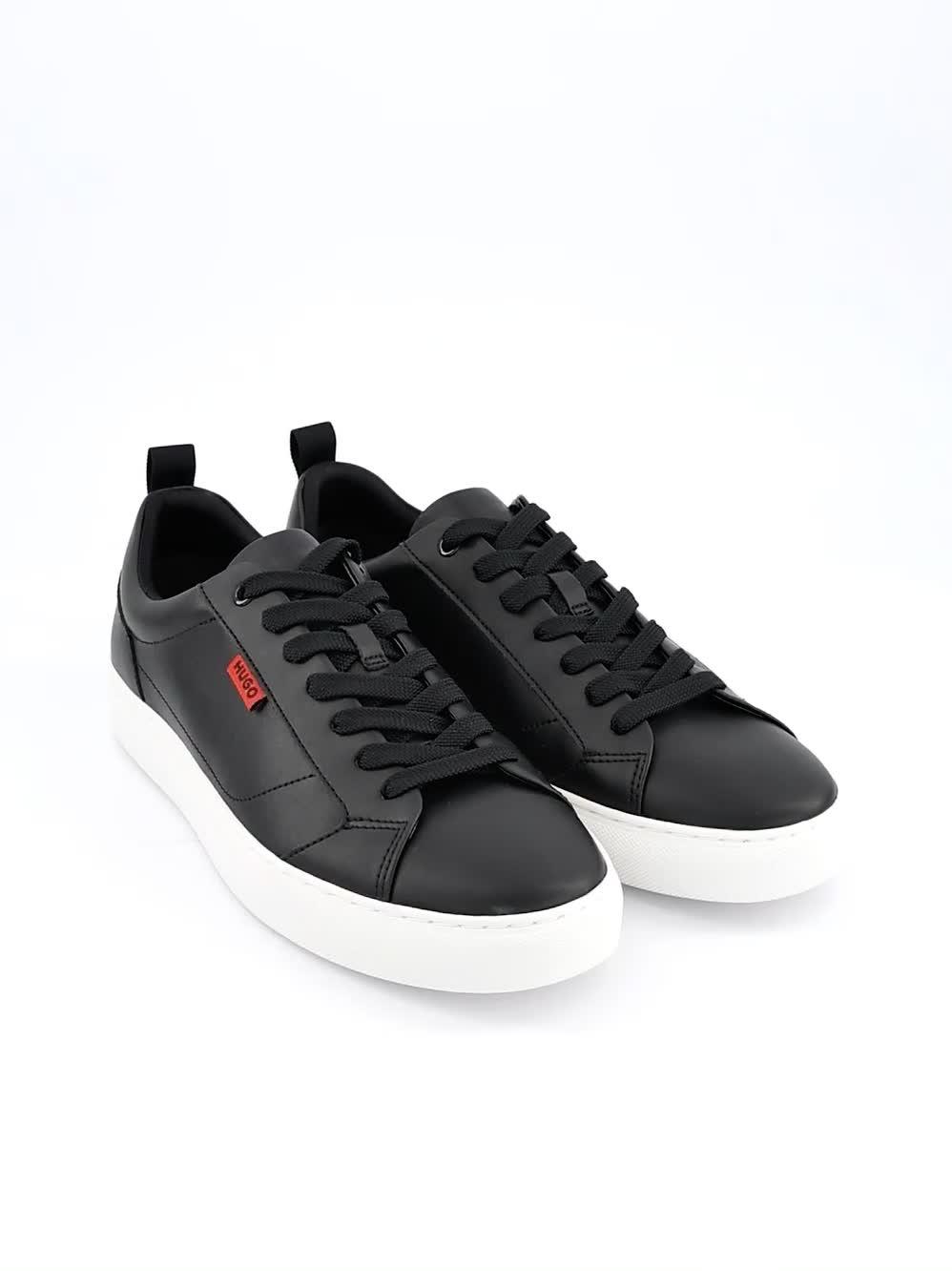 Image thumbnail 7 of 7 of HUGO Morrie Leather Tennis Trainer - Black