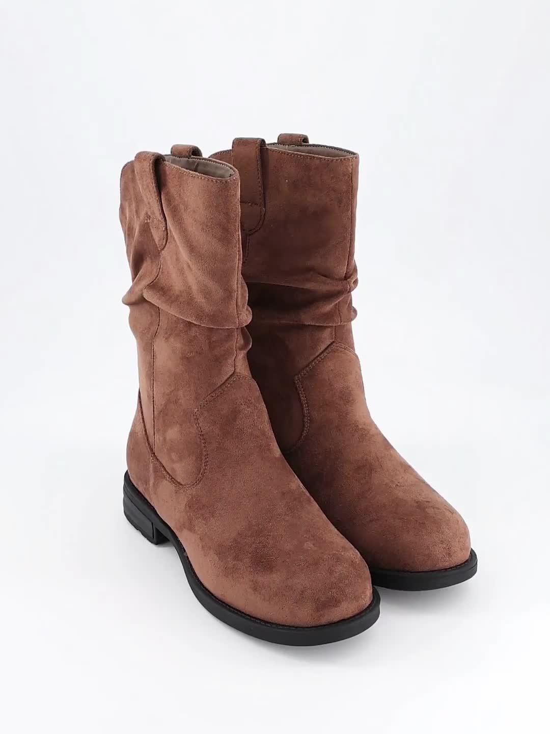 Image thumbnail 6 of 6 of The Very Collection Wide Fit Flat Slouch Calf Boot - Brown