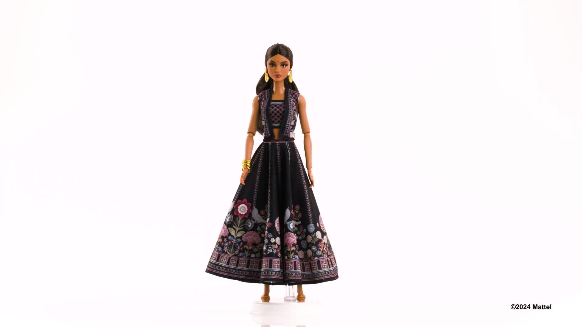 Image thumbnail 7 of 7 of Barbie Barbie Signature Diwali Barbie Doll by Anita Dongre Wearing Festival of Lights Look, Holiday Collectible
