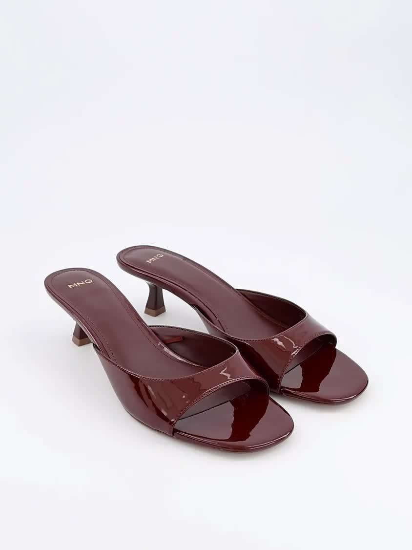 Image thumbnail 7 of 7 of Mango Patent Leather Effect Heeled Sandal - Red