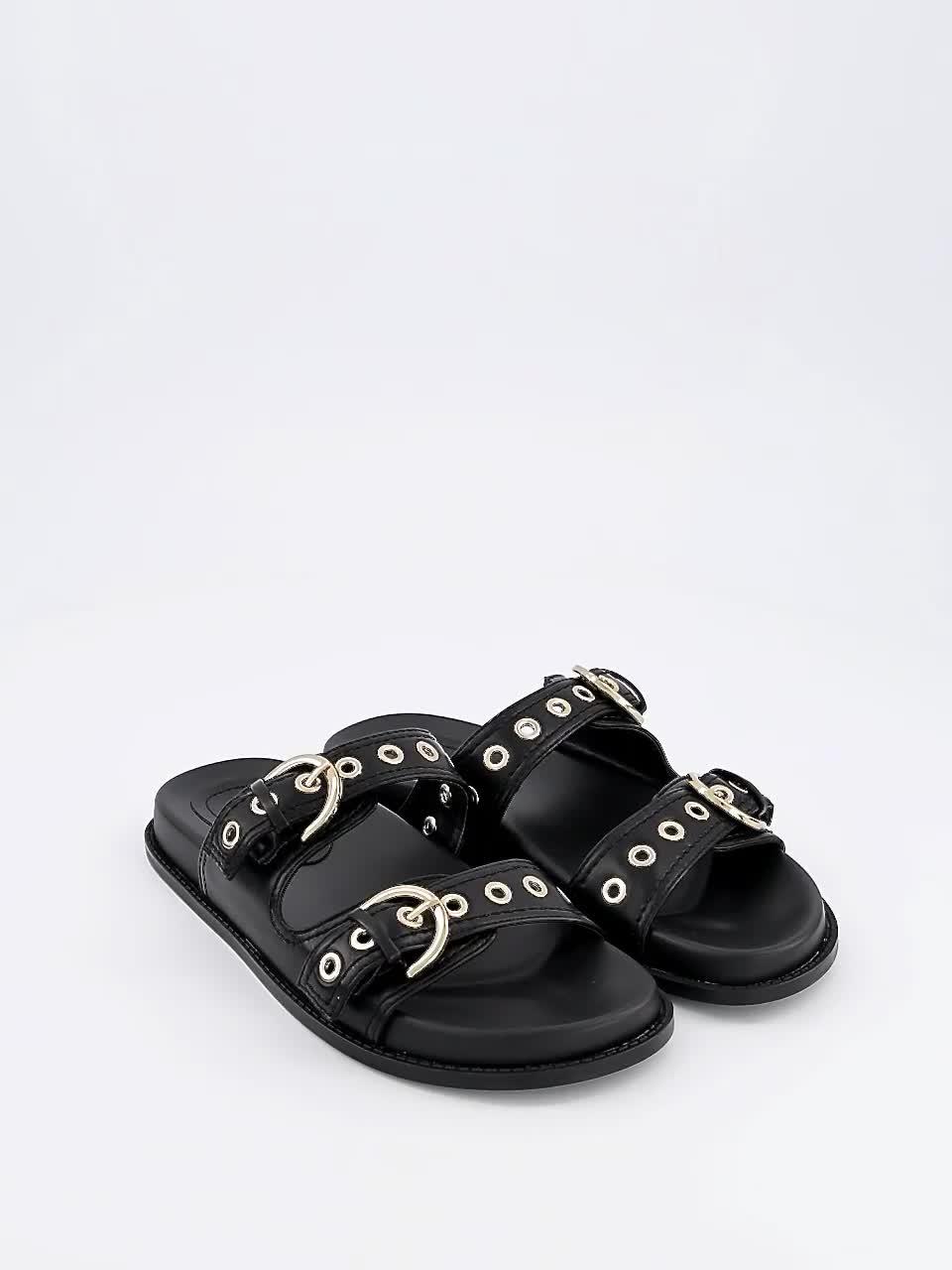 Image thumbnail 6 of 6 of Mango Strap Sandals with Buckle - Black