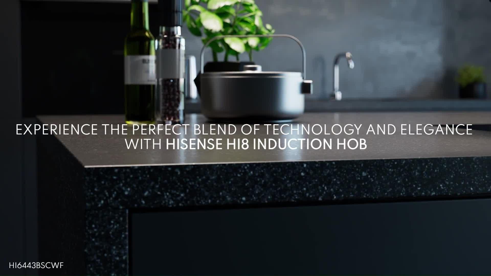 Image thumbnail 8 of 8 of Hisense Hisense Hi8 HI6443BSCWF 60cm Induction Hob with Area Flex - Black