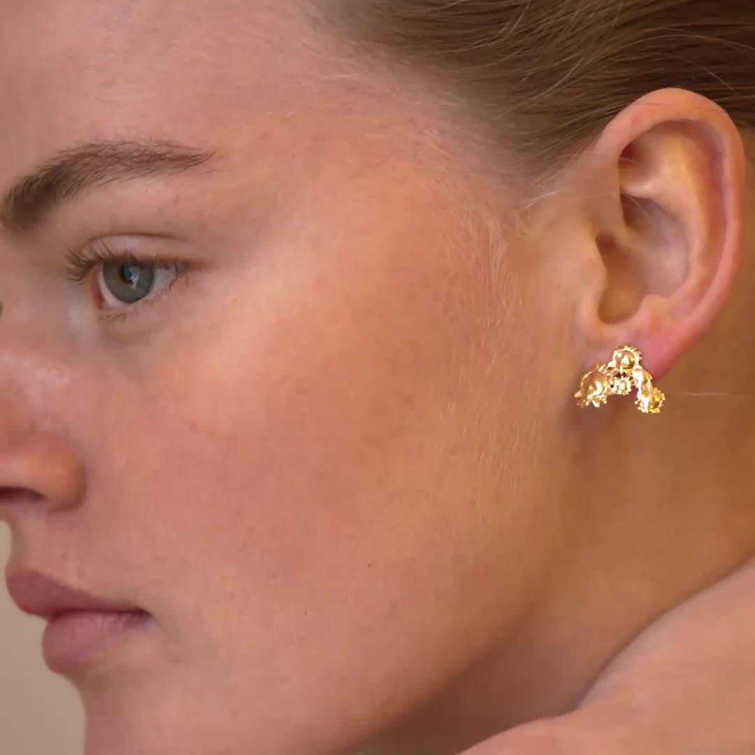 Image thumbnail 4 of 4 of ENAMEL Copenhagen Sunshine Field Studs 18ct Gold Plated 925 Sterling Silver