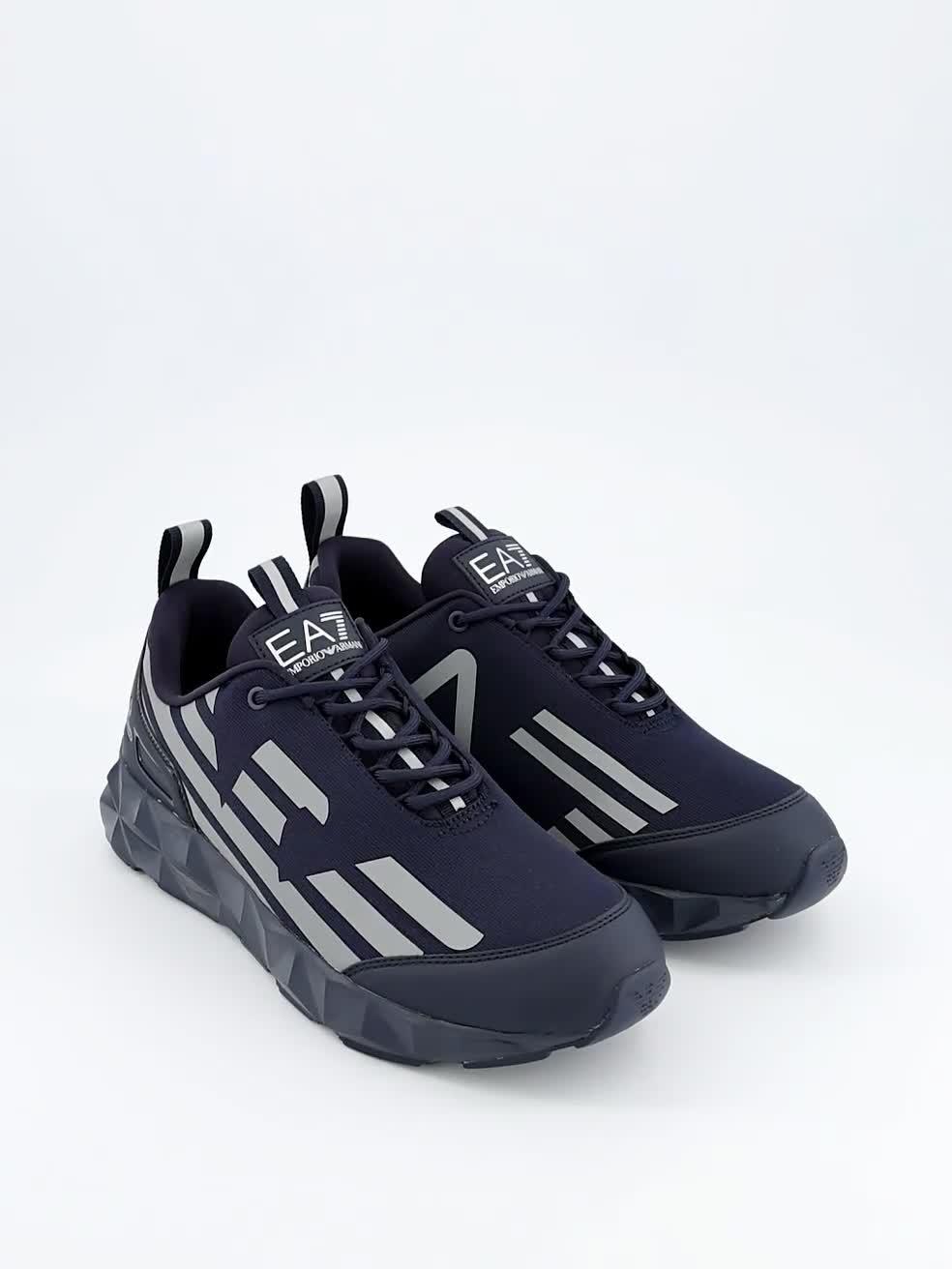 Image thumbnail 7 of 7 of EA7 Emporio Armani Kombat Eagle Logo Trainers - Navy