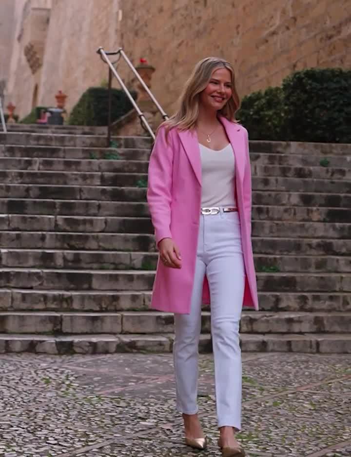 Image thumbnail 6 of 6 of Sosandar Pale Pink Formal Pull Over Coat