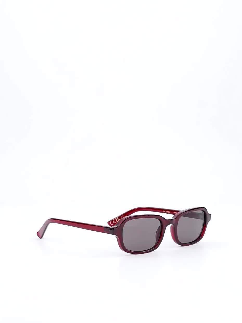 Image thumbnail 3 of 3 of Mango Rectangular Frame Sunglasses - Red