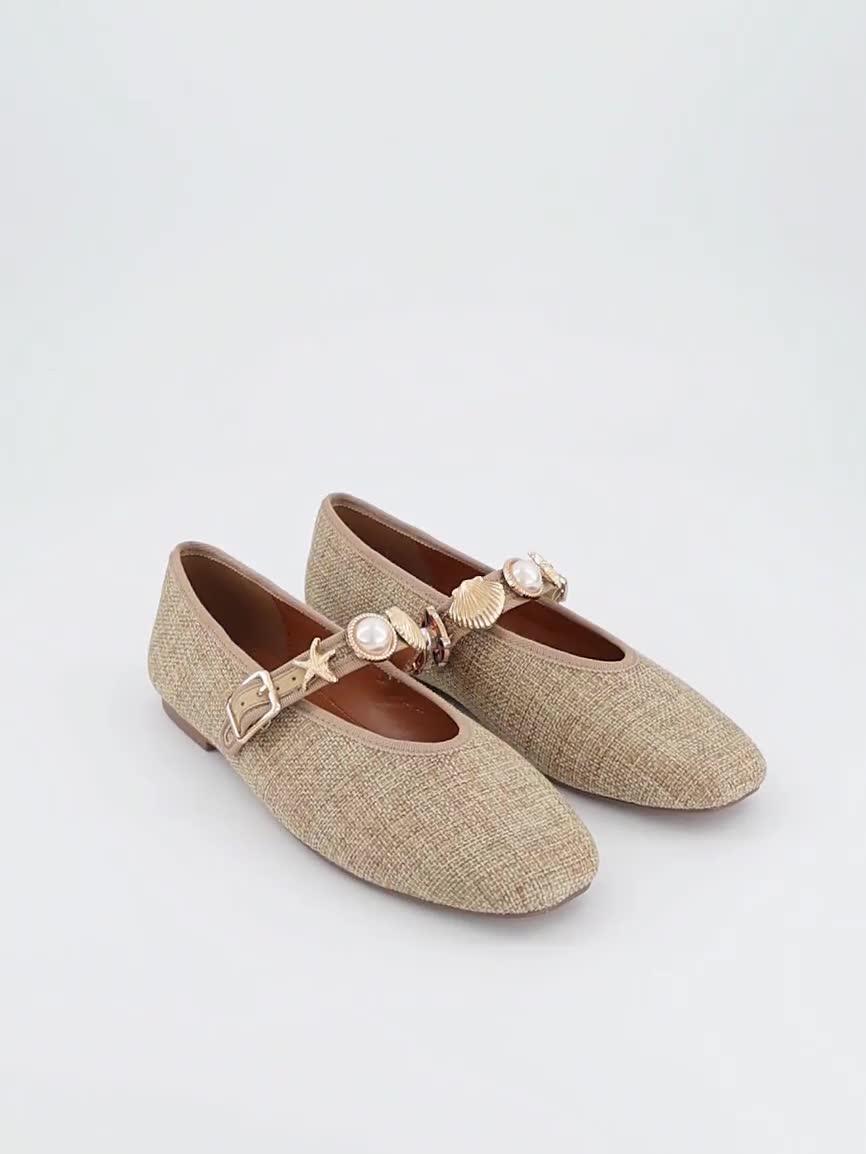 Image thumbnail 7 of 7 of The Very Collection Beaded Ballet Flat Shoe - Red