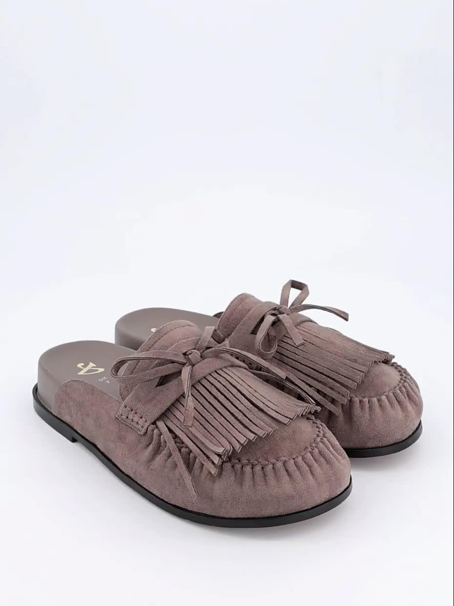 Image thumbnail 6 of 6 of The Very Collection Mule Moccasin Loafer Shoe - Brown