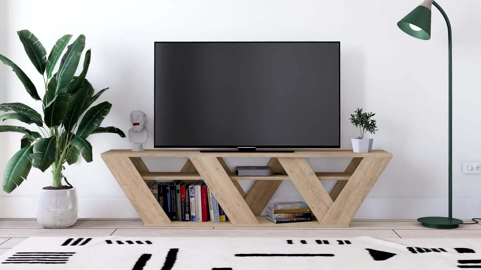 Image thumbnail 5 of 5 of Decortie Ralla Tv Stand - Ancient White