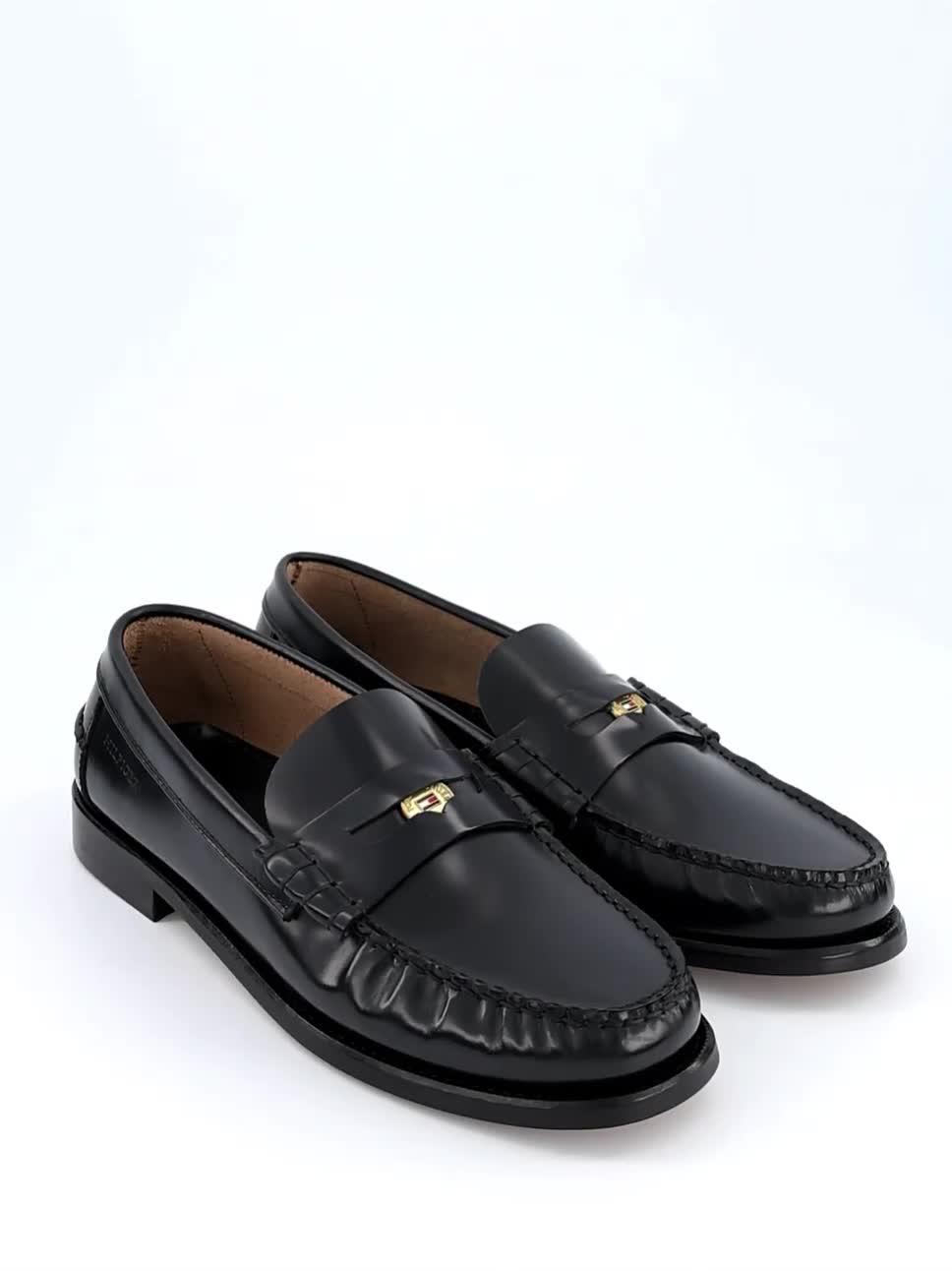 Image thumbnail 7 of 7 of Tommy Hilfiger Penny Patent Leather Loafer - Navy