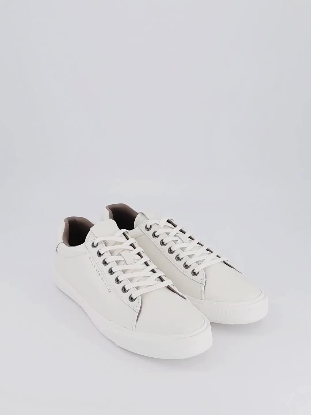 Image thumbnail 7 of 7 of AllSaints All Saints Brody Leather Low Top Trainer - White