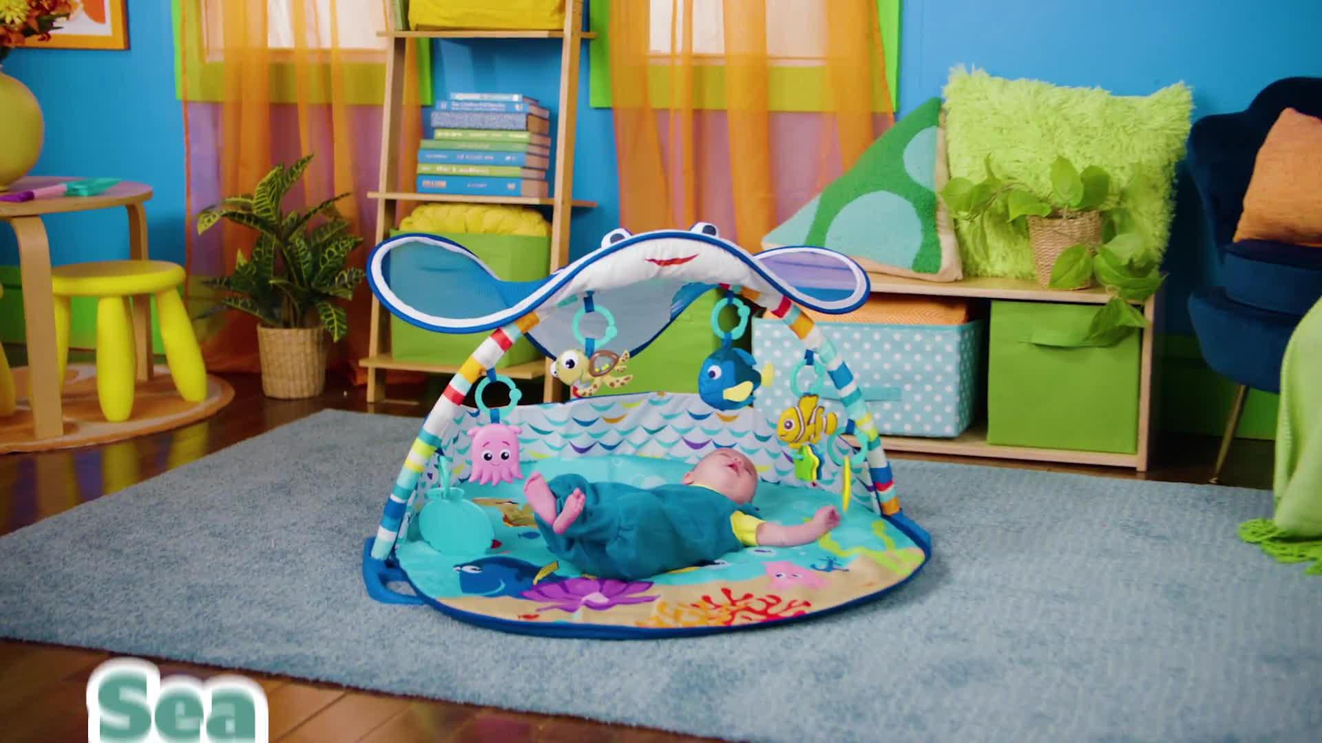 Image thumbnail 8 of 8 of Bright Starts Bright Starts Disney Baby FINDING NEMO Mr. Ray Ocean Lights &amp; Music Gym