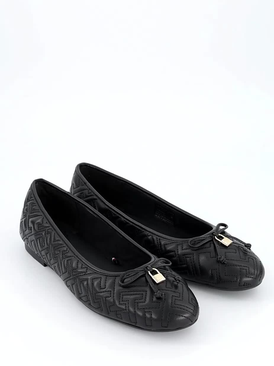 Image thumbnail 7 of 7 of Tommy Hilfiger Quilted Ballerina Pump - Black