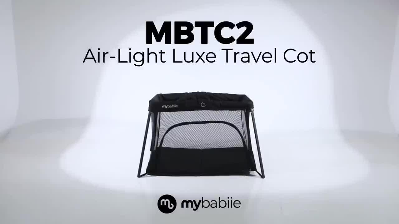 Image thumbnail 8 of 8 of My Babiie My Babiie MBTC2 Air-Light 2-in-1 Travel Cot - Black