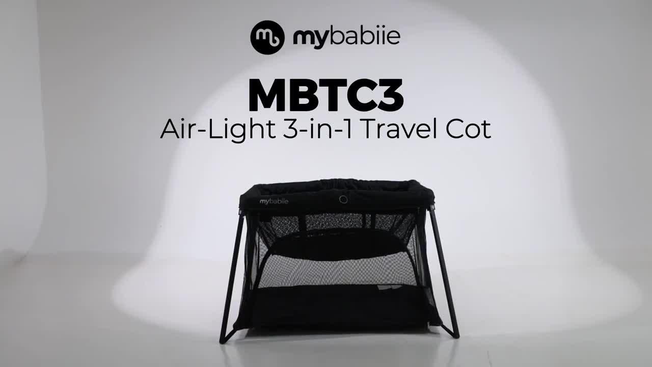 Image thumbnail 8 of 8 of My Babiie My Babiie MBTC3 Air-Light 3-in-1 Travel Cot with Bassinet - Ivory