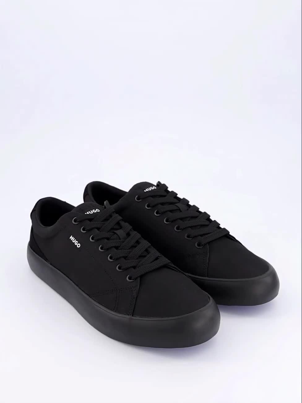 Image thumbnail 7 of 7 of HUGO Blue B-Cross Tenn Canvas Trainers - Black