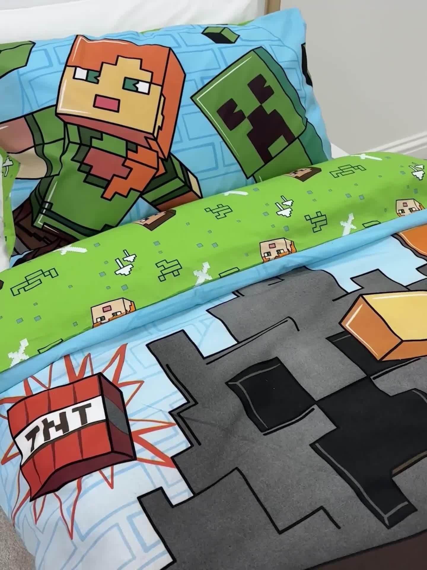 Image thumbnail 8 of 8 of Minecraft Levels Panel Duvet