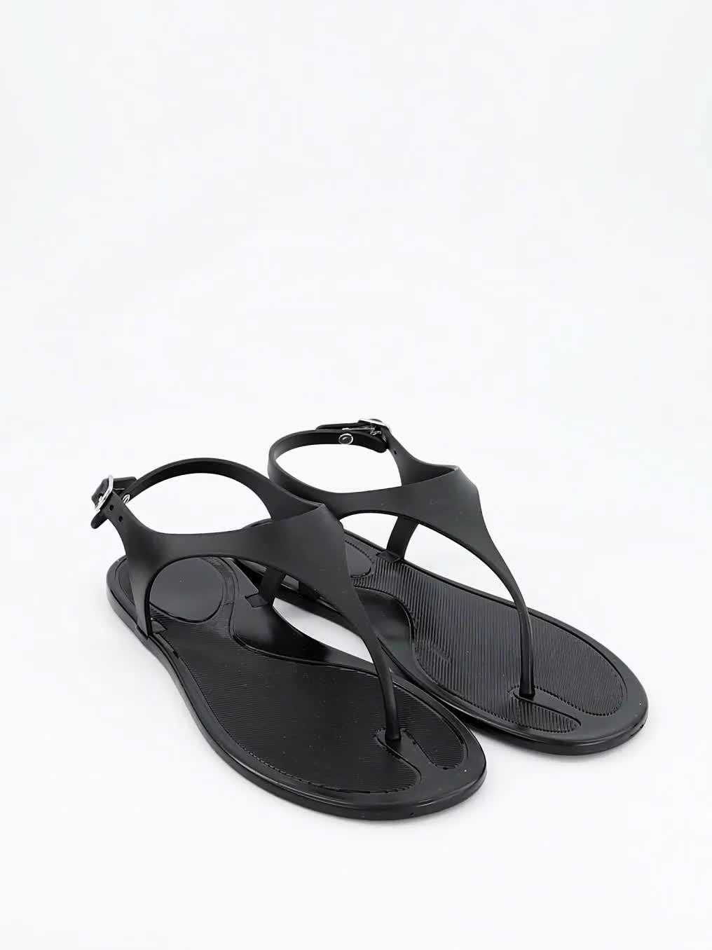 Image thumbnail 7 of 7 of The Very Collection Toe Post Jelly Sandal - Black