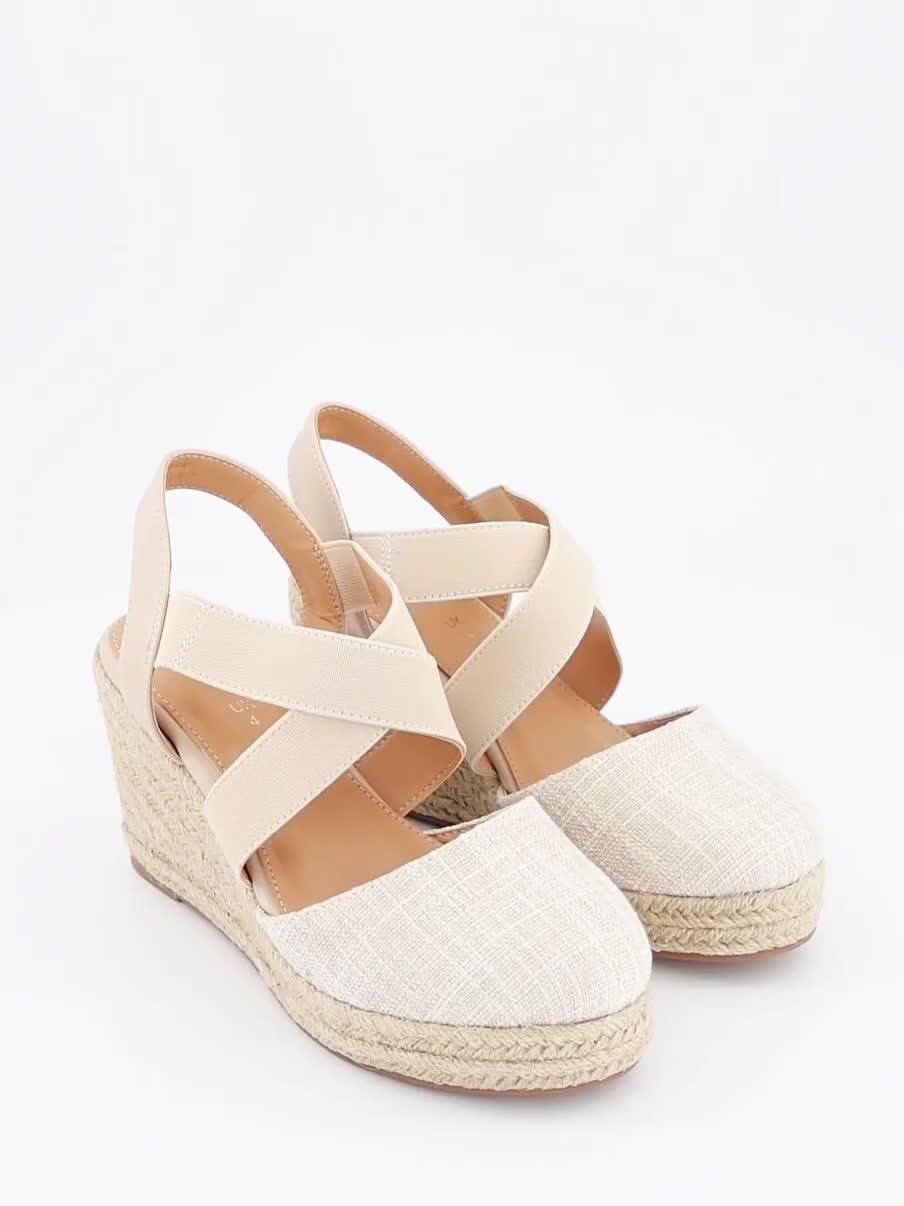 Image thumbnail 7 of 7 of The Very Collection Wide Fit High Closed Toe Wedge Shoe - Natural