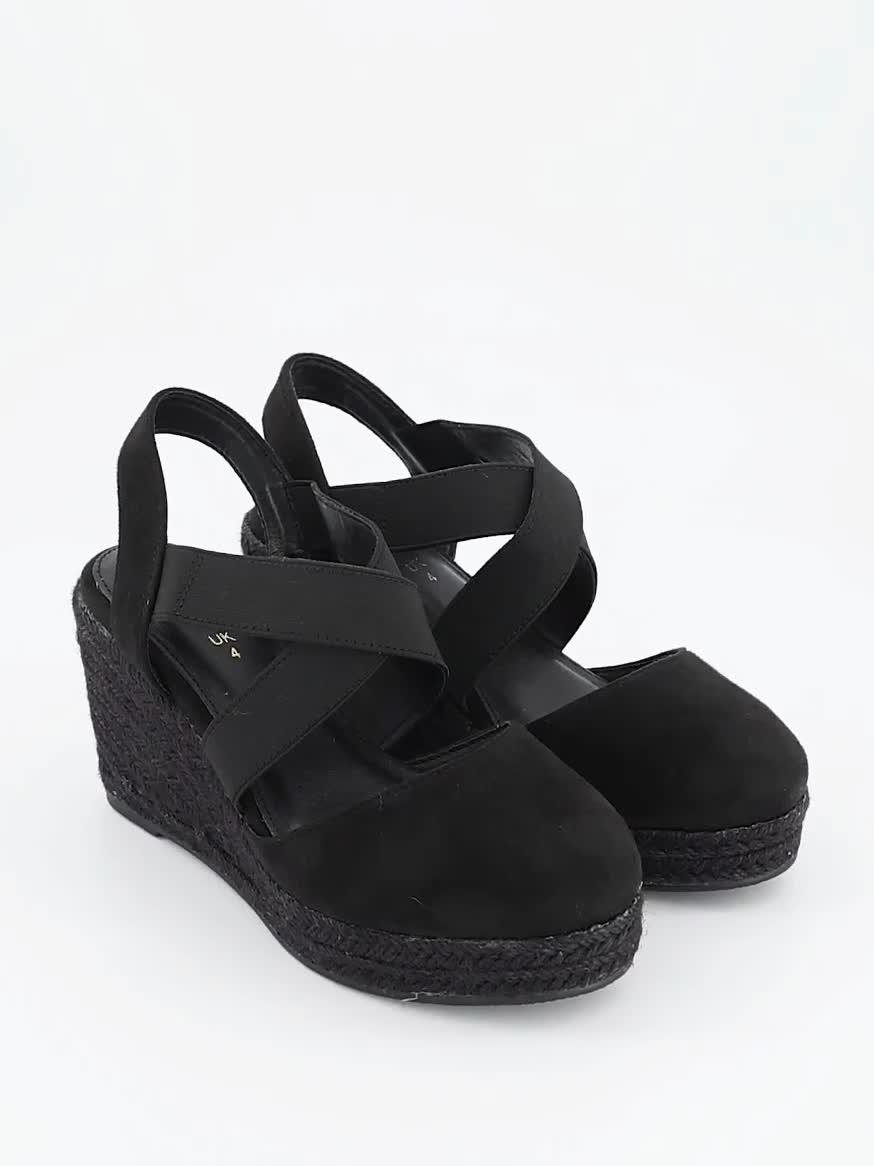 Image thumbnail 7 of 7 of The Very Collection Wide Fit High Closed Toe Wedge Shoe - Black
