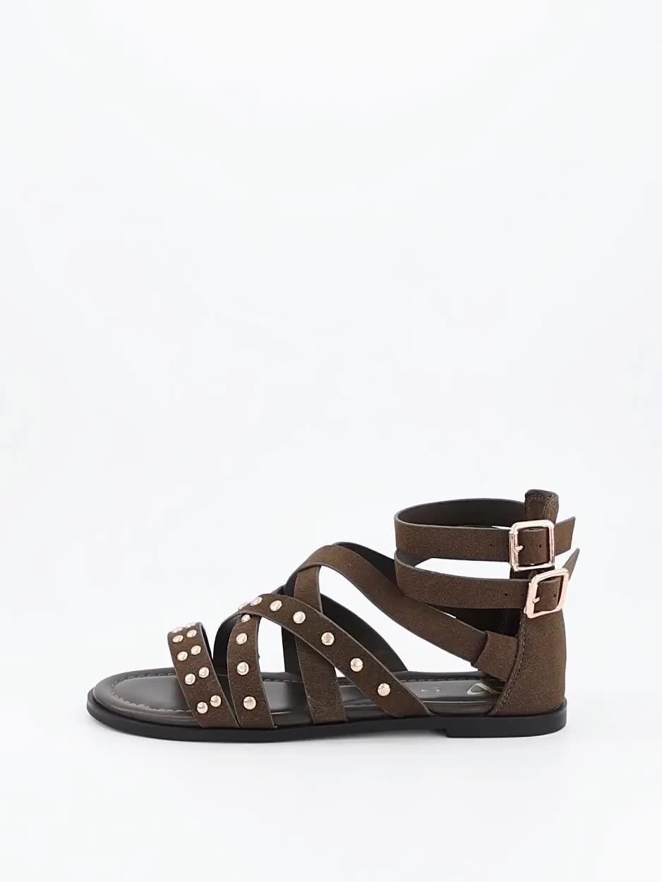Image thumbnail 6 of 6 of The Very Collection Wide Fit Studded Gladiator Sandal - Green