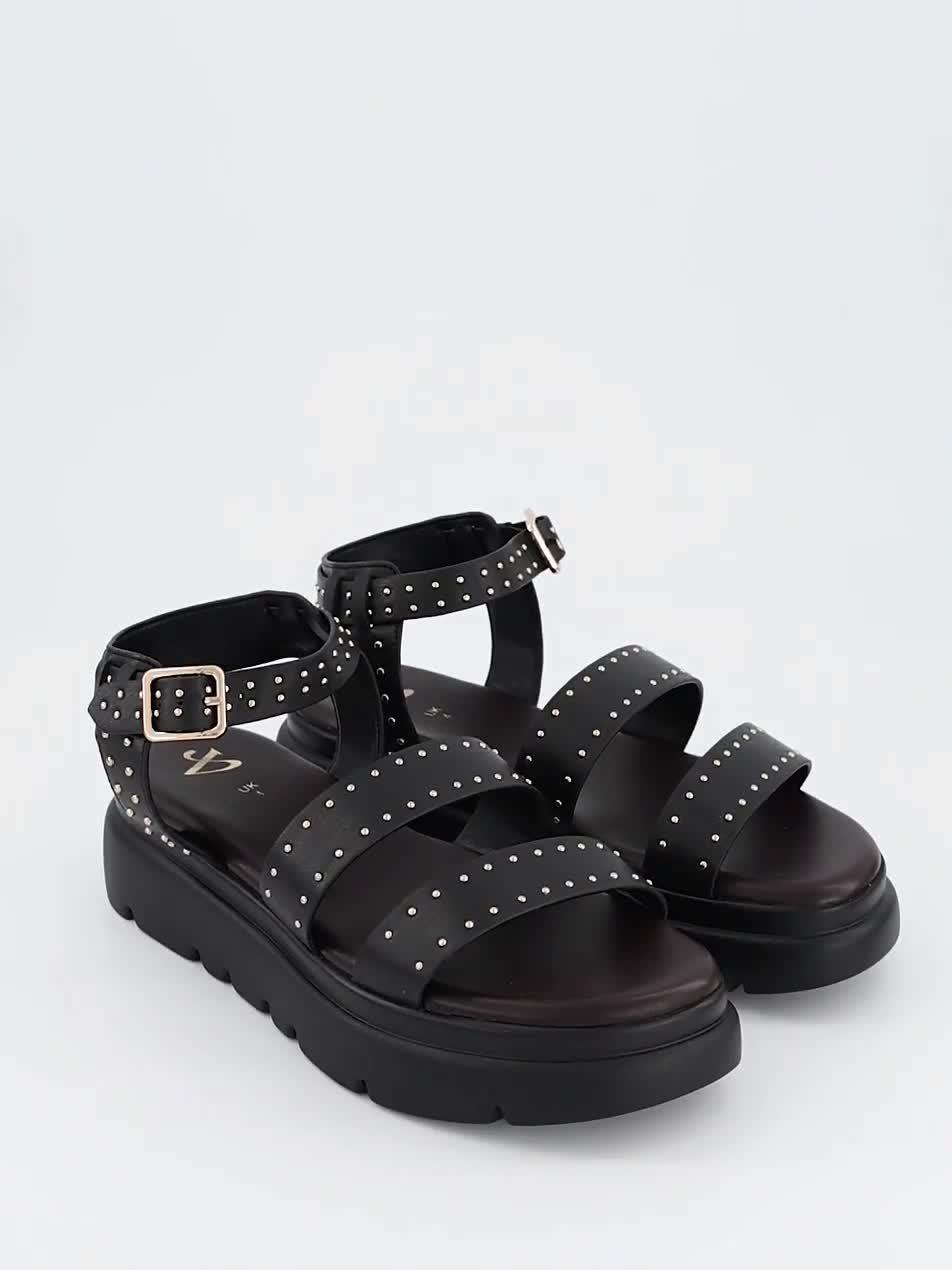 Image thumbnail 7 of 7 of The Very Collection Studded Gladiator Chunky Sandal - Black