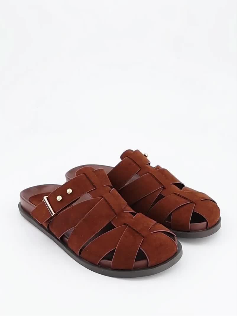 Image thumbnail 7 of 7 of The Very Collection Caged Mule Clog - Chocolate