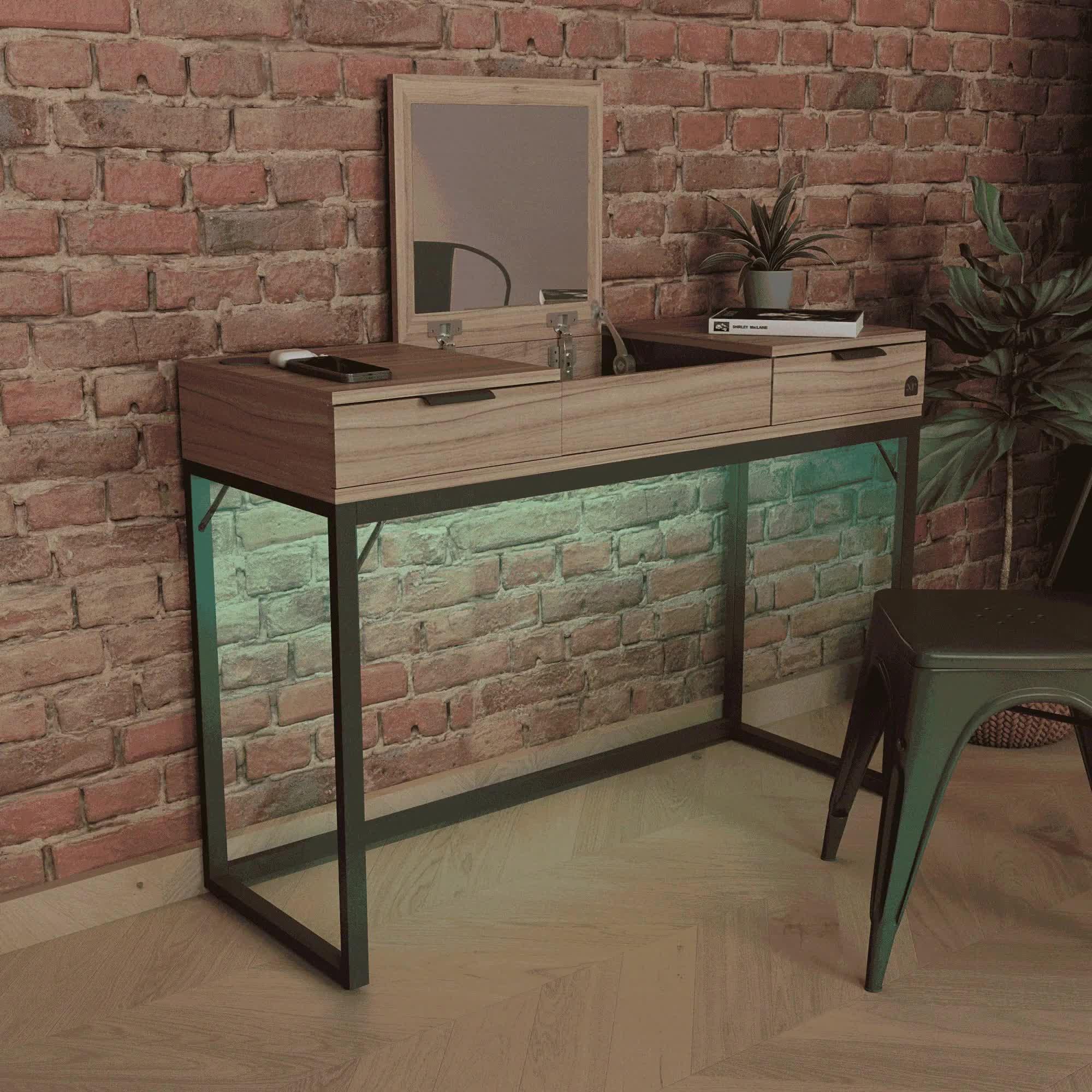 Image thumbnail 8 of 8 of XR Living Denver Dressing Table With Mirror, Wireless Charging And App Control