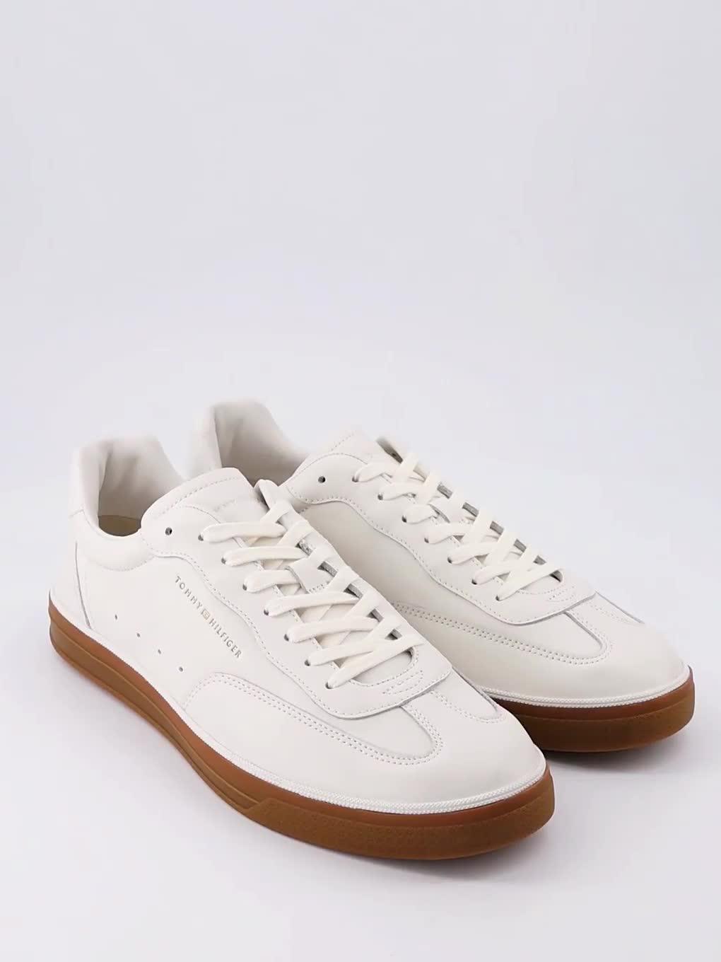 Image thumbnail 7 of 7 of Tommy Hilfiger TH Lo Lux Leather Trainer - Off White