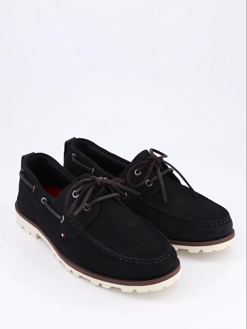 Image thumbnail 7 of 7 of Tommy Hilfiger Hilifger Light Suede Boat Shoe - Navy