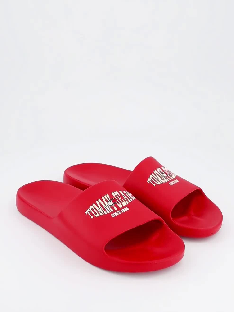 Image thumbnail 7 of 7 of Tommy Jeans Injected Sandals - Red