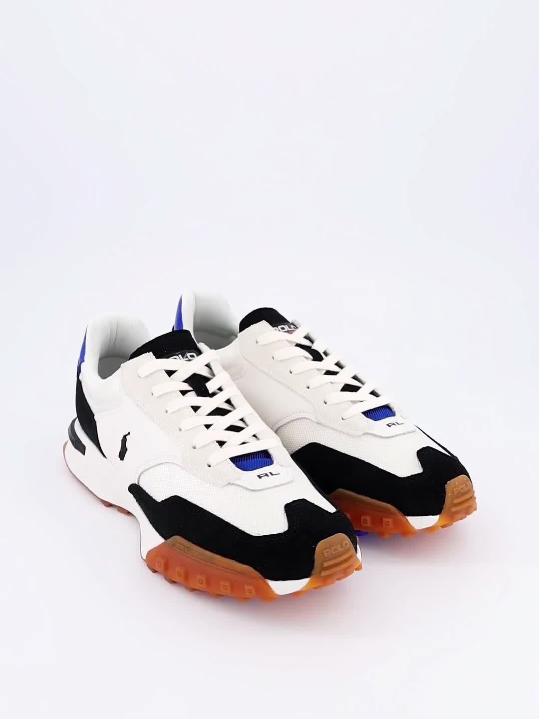 Image thumbnail 7 of 7 of Polo Ralph Lauren Eldridge Leather/Suede Sneakers - White