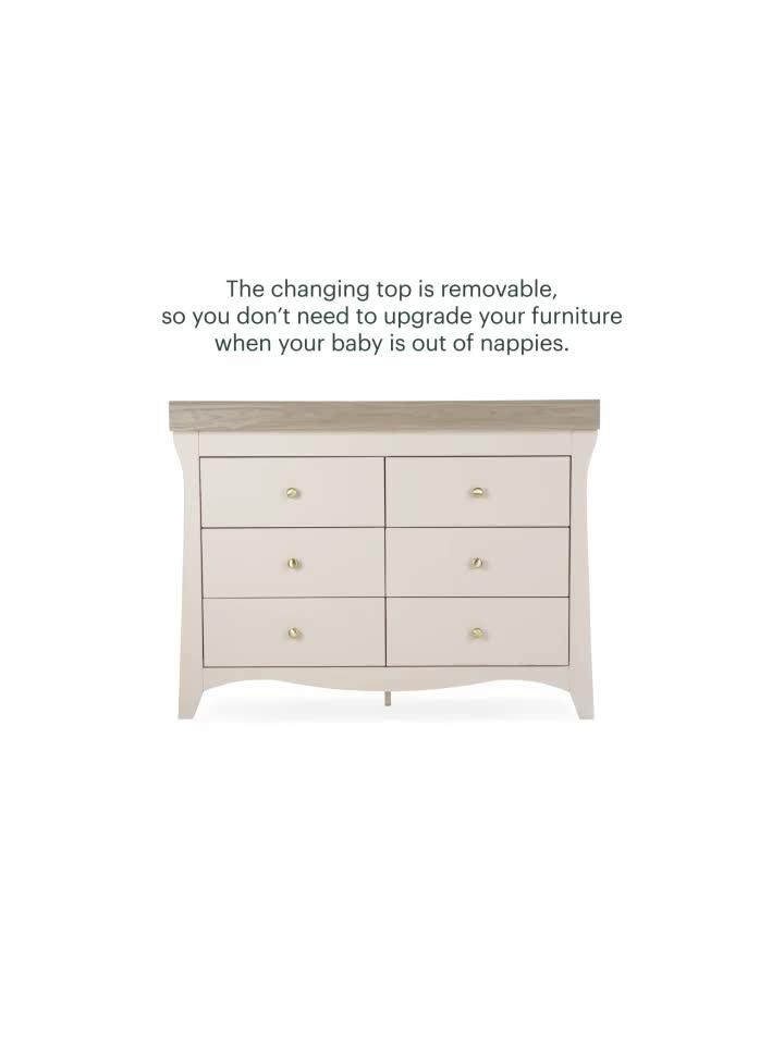 Image thumbnail 6 of 6 of CuddleCo Clara 6 Drawer Dresser Changer - Cashmere & Ash