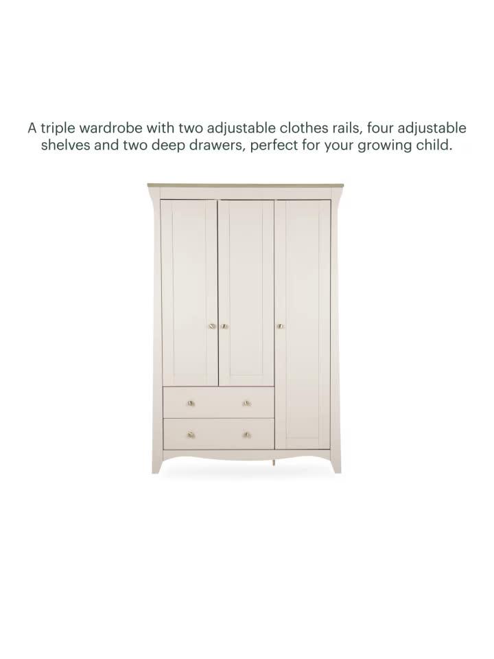 Image thumbnail 6 of 6 of CuddleCo Clara Triple Wardrobe 2dwr - Cashmere/Ash