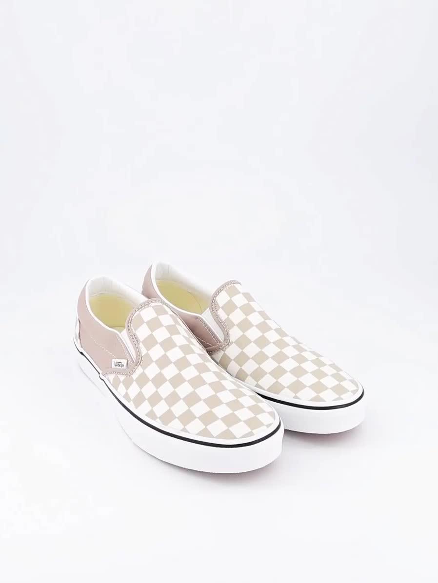 Image thumbnail 7 of 7 of Vans Unisex Classic Slip-On Checkerboard Canvas Shoes - Brown