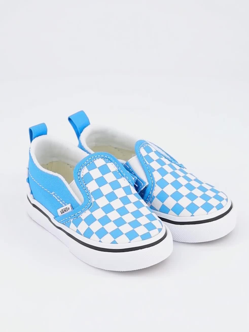 Image thumbnail 7 of 7 of Vans Infant Slip-On Checkerboard Shoes - Blue
