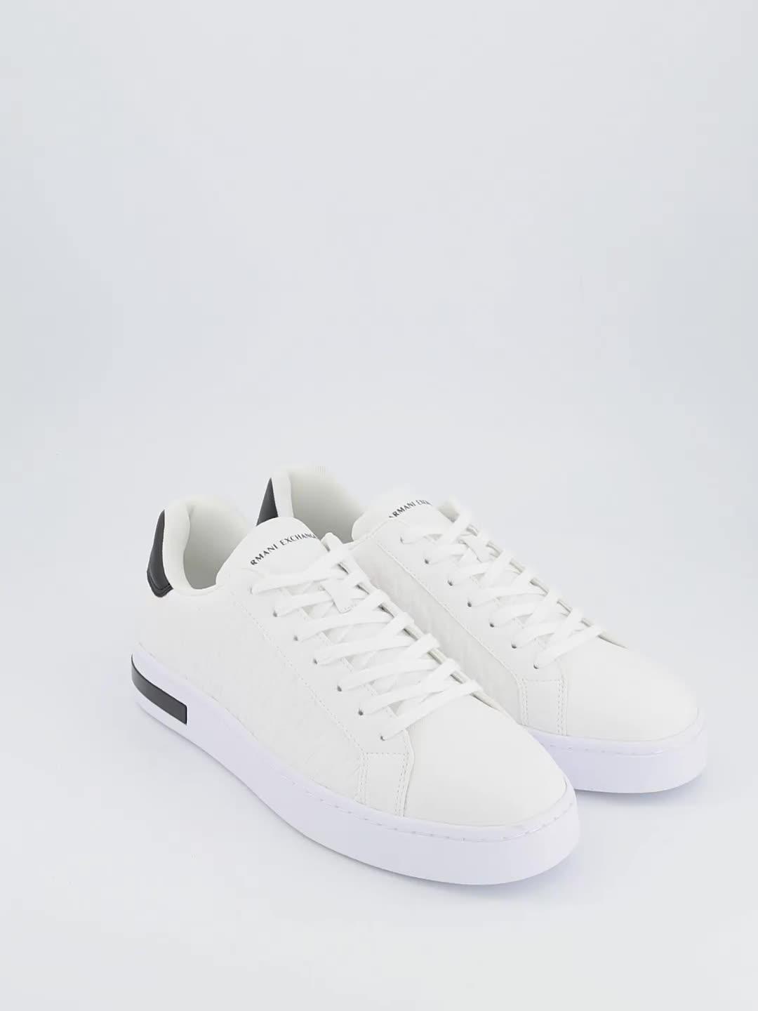 Image thumbnail 7 of 7 of Armani Exchange Monogram Pu Trainers - White