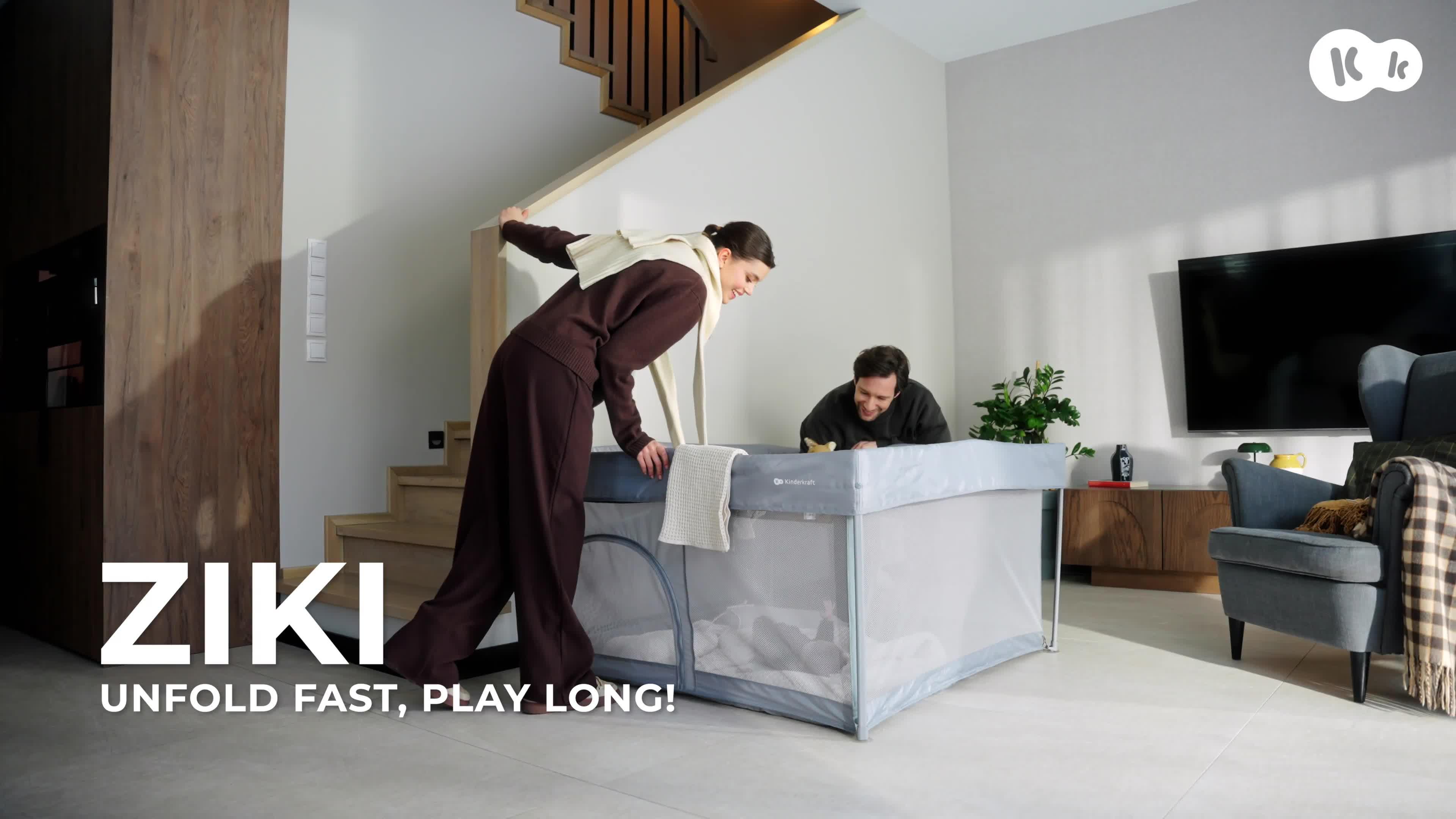 Image thumbnail 8 of 8 of Kinderkraft Ziki Playpen - Grey