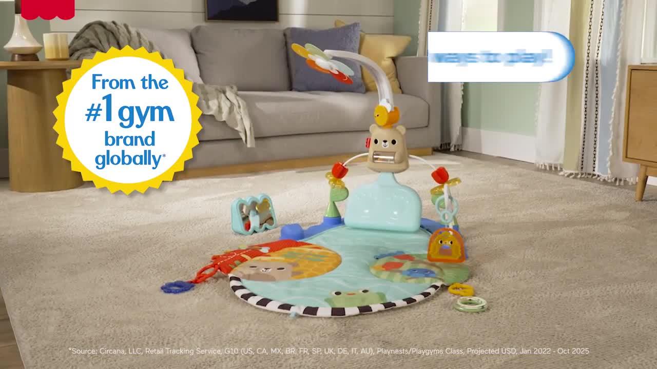 Image thumbnail 8 of 8 of Fisher-Price Fisher-Price 3-in-1 Kick &amp; Sway Activity Gym, Baby Play Mat &amp; Sensory Toys for Newborn Developmental Play