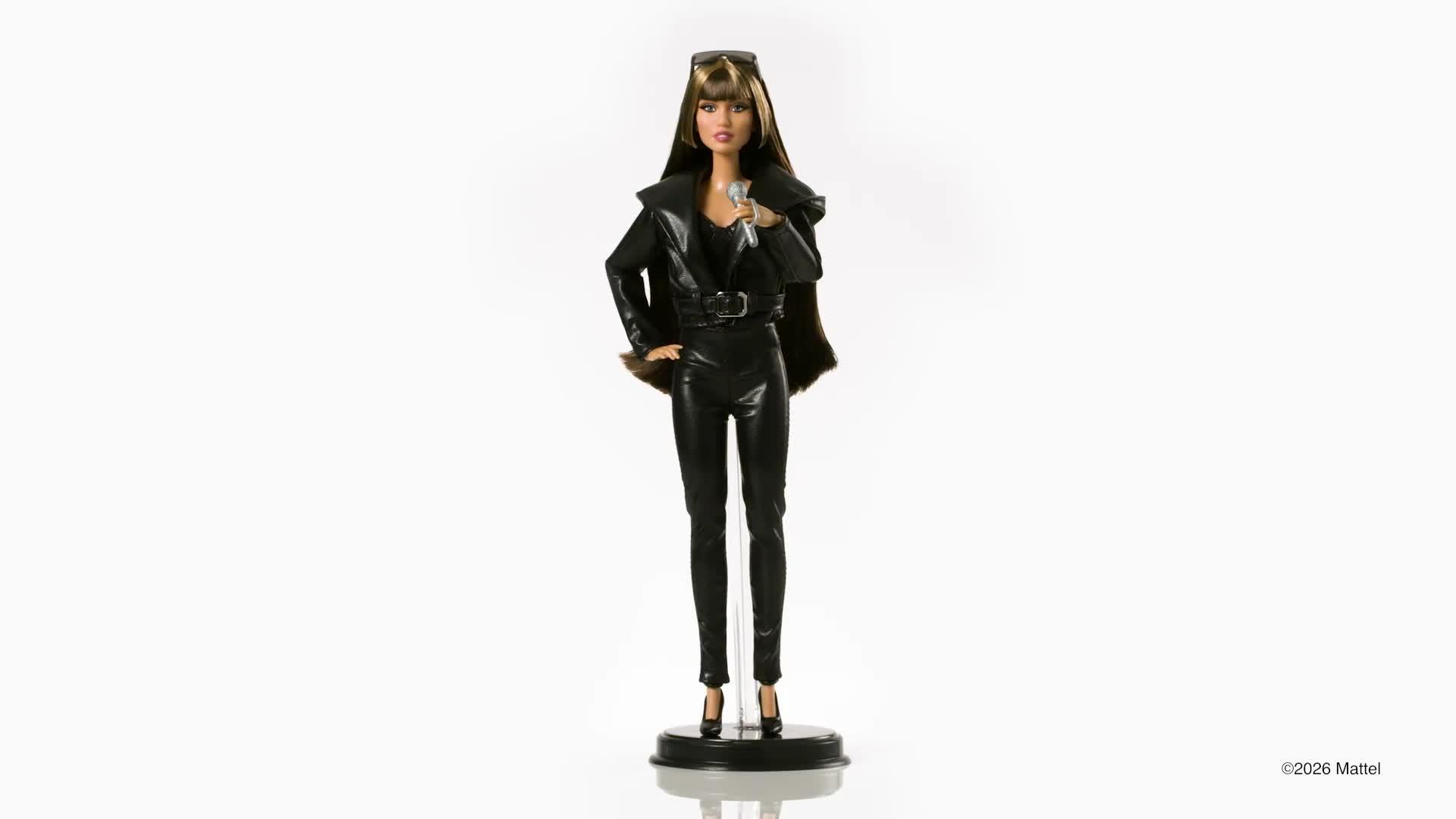Image thumbnail 8 of 8 of Barbie Barbie Signature Miley Cyrus Collectible Doll in Faux Leather 2-Piece Outfit with Heels