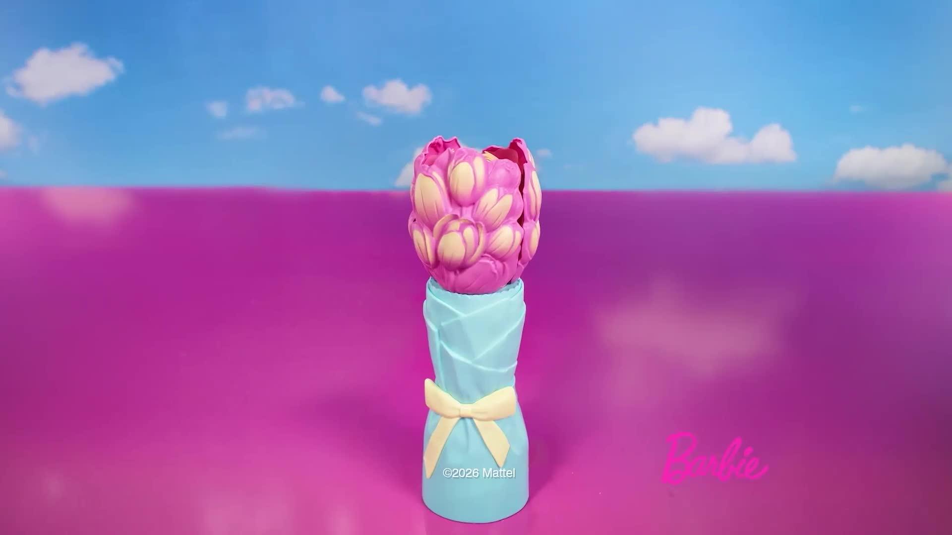 Image thumbnail 8 of 8 of Barbie Petal Pop Scented Fashion Doll with Rose Dress, Reveal Accessories like Bunny &amp; More