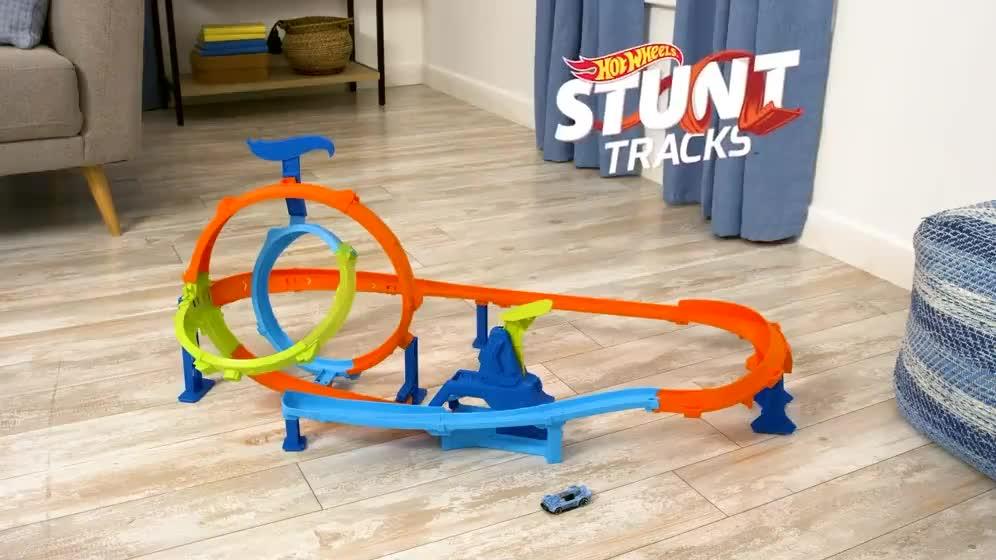 Image thumbnail 8 of 8 of Hot Wheels Stunt Tracks Rapid Launch Cyclone Track Set &amp; 1:64 Scale Die-Cast Toy Car